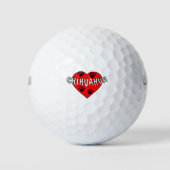 Chihuahua-Liebe Golfball (Vorderseite)