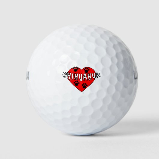 Chihuahua-Liebe Golfball (Vorderseite)