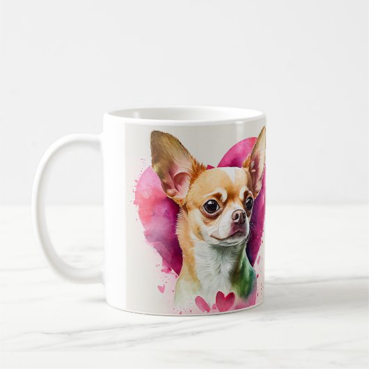Chihuahua-Liebe Graphic Kaffeetasse (Links)