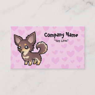 Chihuahua-Liebe (langer Mantel) Visitenkarte