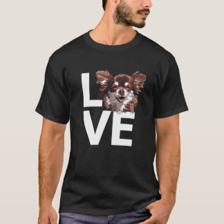 Chihuahua Liebe Long Hair Chiwawa Long Happy T-Shirt