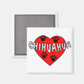 Chihuahua-Liebe Magnet (Vorderseite/Rückseite)