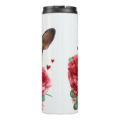 Chihuahua-Liebe mit Rose Thermosbecher (Rückseite)