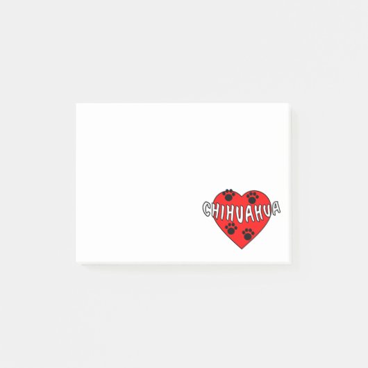 Chihuahua-Liebe Post-it Klebezettel (Vorderseite)