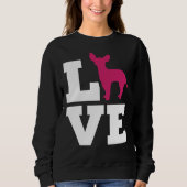 Chihuahua-Liebe Sweatshirt (Vorderseite)