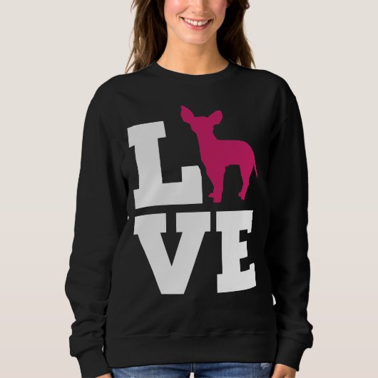 Chihuahua-Liebe Sweatshirt (Vorderseite)