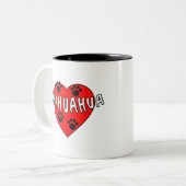 Chihuahua-Liebe Zweifarbige Tasse (Vorderseite Links)