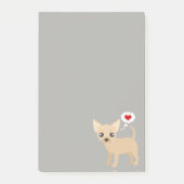 Chihuahua-Lieben Sie rotes Herz Post-it Klebezettel (Vorderseite)
