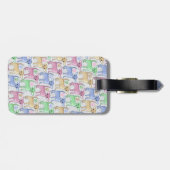 Chihuahua-Liebhaber-buntes Muster Gepäckanhänger (Rückseite horizontal)