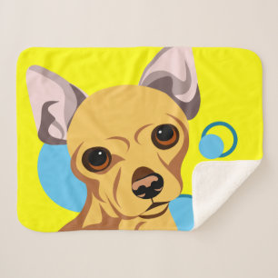 Chihuahua-Liebhaber-Gelb Serpa Decken