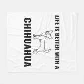 Chihuahua life_Dog Lover Fleecedecke (Vorderseite (Horizontal))