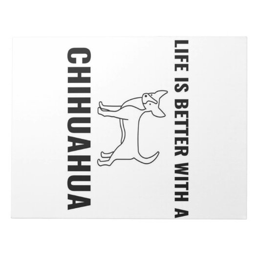 Chihuahua life_Dog Lover Notizblock (Vorderseite)