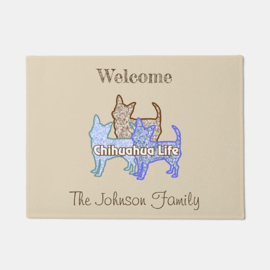Chihuahua Life Door Mat Fußmatte (Vorderseite)