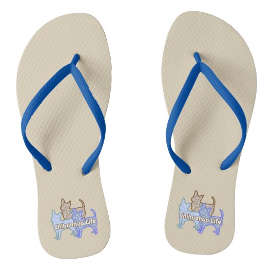 Chihuahua Life Flip Flops Badesandalen (Fußbett)