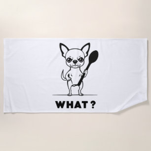 Chihuahua-Löffel-Überraschung Lustige Hundekunst Strandtuch