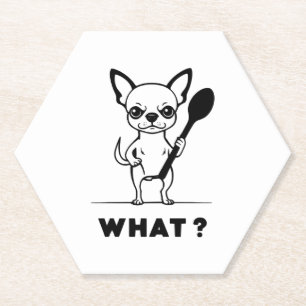 Chihuahua-Löffel-Überraschung Lustige Hundekunst Untersetzer
