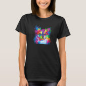 Chihuahua Long Hair Dog Pop Kunstmuseum T-Shirt (Vorderseite)