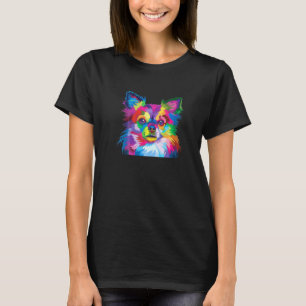 Chihuahua Long Hair Dog Pop Kunstmuseum T-Shirt