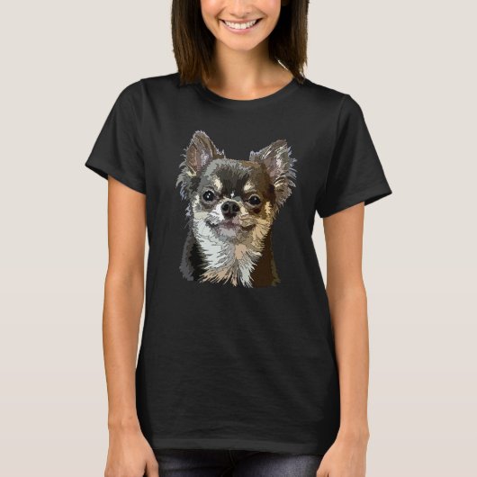 Chihuahua Long Hair Funny Chihuahua Long Haired Ch T-Shirt (Vorderseite)