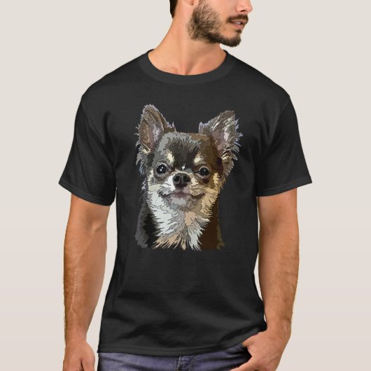 Chihuahua Long Hair Funny Chihuahua Long Haired Ch T-Shirt (Vorderseite)