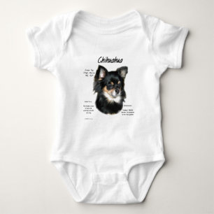 Chihuahua (long) History Design Baby Strampler