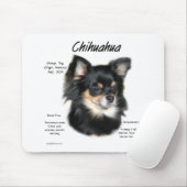 Chihuahua (long) History Design Mousepad (Mit Mouse)