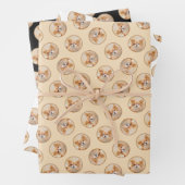 Chihuahua Longhaarige Malerei Original Hunde Kunst Geschenkpapier Set (Beispiel)