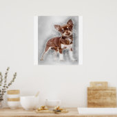 Chihuahua looking at camer_Dog Lover Poster (Küche)