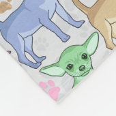Chihuahua-Lover-Muster Fleecedecke (Ecke)