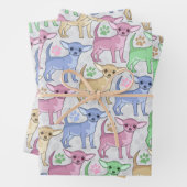 Chihuahua-Lover-Muster Geschenkpapier Set (Beispiel)