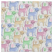 Chihuahua-Lover-Muster Stoff (Nahaufnahme)
