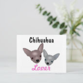 Chihuahua Lover Postkarte (Stehend Vorderseite)