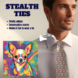 Chihuahua Lover's Stealth Neck Tie Krawatte