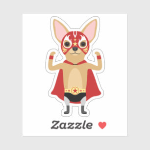 Chihuahua Luchador Wrestler Dog Stickers Aufkleber