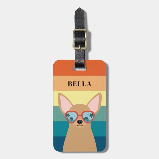 Chihuahua Luggage Tags Gepäckanhänger (Vorderseite vertikal)