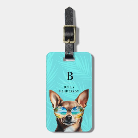 Chihuahua Luggage Tags Gepäckanhänger (Vorderseite vertikal)