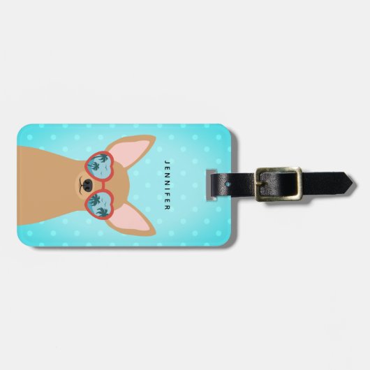 Chihuahua Luggage Tags Gepäckanhänger (Vorderseite horizontal)