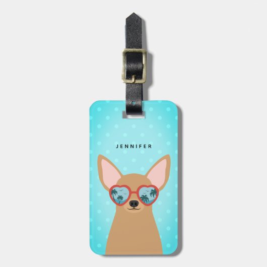 Chihuahua Luggage Tags Gepäckanhänger (Vorderseite vertikal)