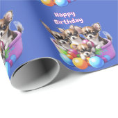 Chihuahua lustige Welpen Geschenkpapier (Rolleneckpunkt)