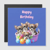 Chihuahua lustige Welpen Magnetkarte (Vorne/Hinten)