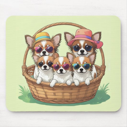 Chihuahua lustige Welpen Mousepad (Vorne)