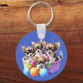 Chihuahua lustige Welpen Schlüsselanhänger (Vorderseite)