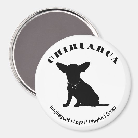 Chihuahua Magnet (Vorderseite/Rückseite)