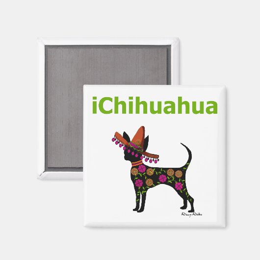 Chihuahua Magnet (Vorderseite/Rückseite)