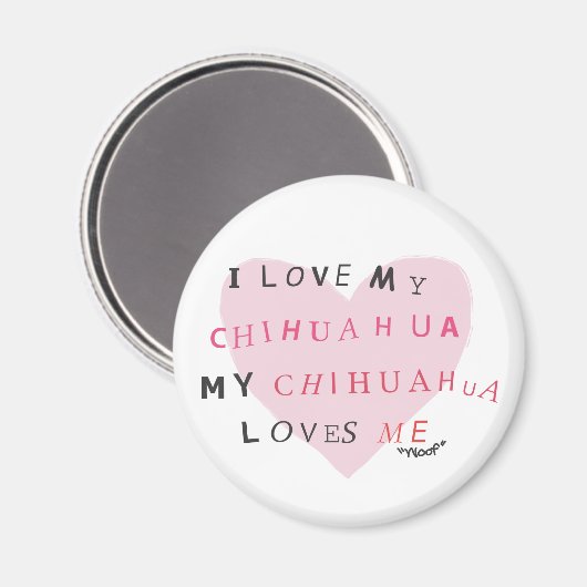 Chihuahua Magnet (Vorderseite/Rückseite)