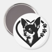 Chihuahua Magnet (Vorderseite/Rückseite)