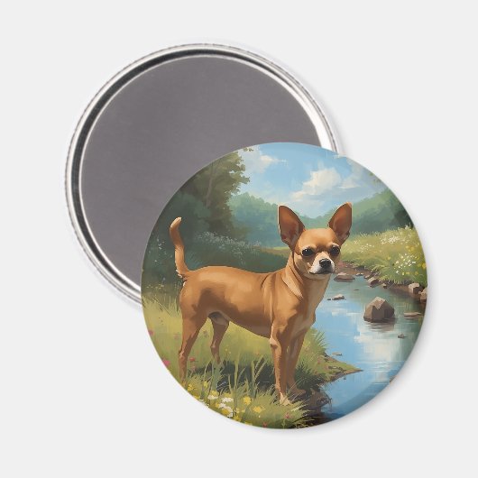 Chihuahua Magnet (Vorderseite/Rückseite)