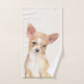 Chihuahua Malerei - Niedliche Hundekunst Badhandtuch Set (Handtuch)