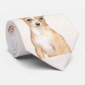 Chihuahua Malerei - Niedliche Hundekunst Krawatte (Gerollt)