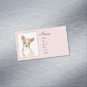 Chihuahua Malerei - Niedliche Hundekunst Magnetische Visitenkarte (Beispiel)
